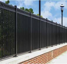 Commercial ornamental fence installation