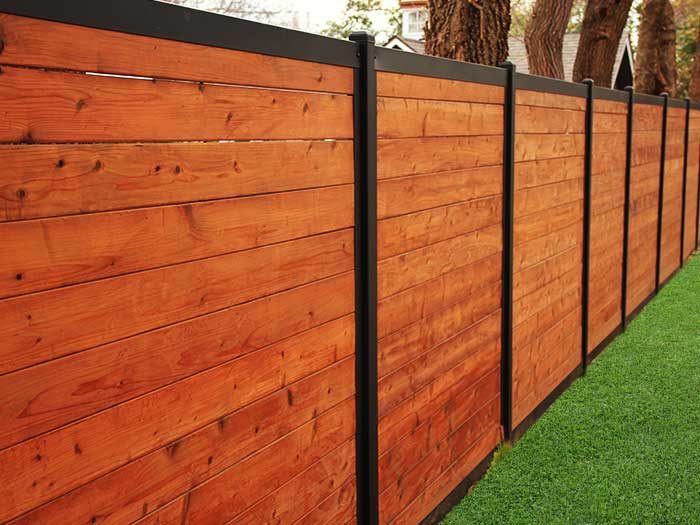 Horizontal board fence